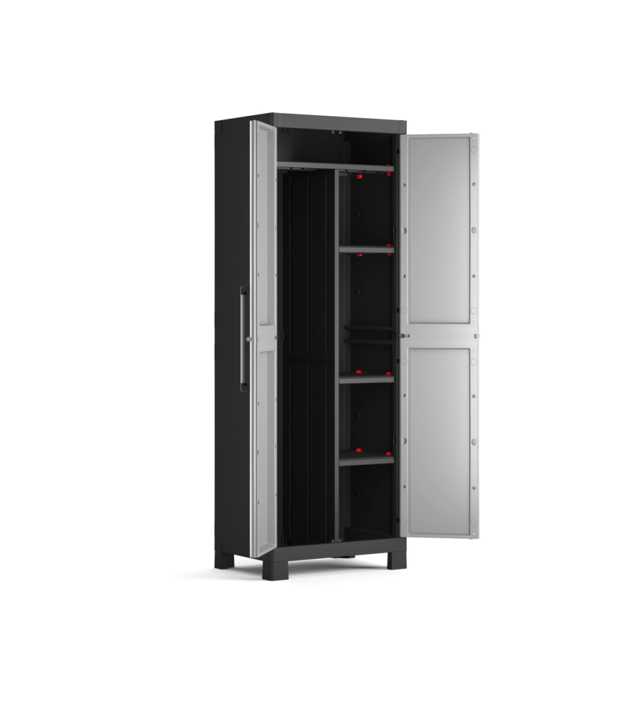 ARMADIO PORTASCOPE IN RESINA KETER "DETROIT" GRIGIO,  65X45X182 CM